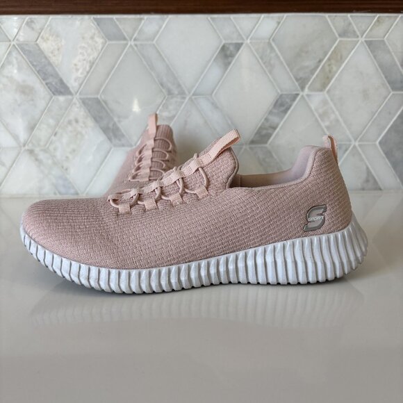 8.5 Charlize Pink Textile Padded Sole Slip On Lace Decor Pull Low Top Sneaker - Picture 5 of 11